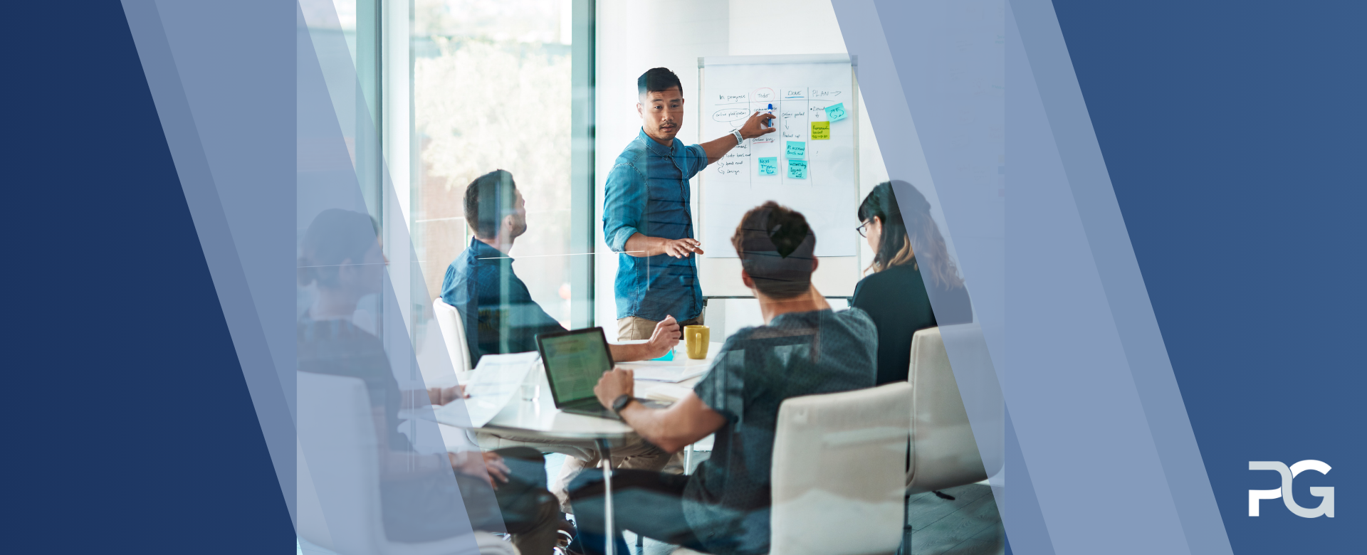 Group team working in a office.